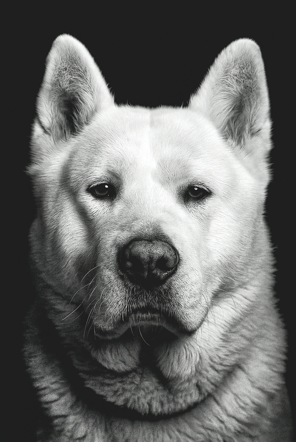 The family dog portrait