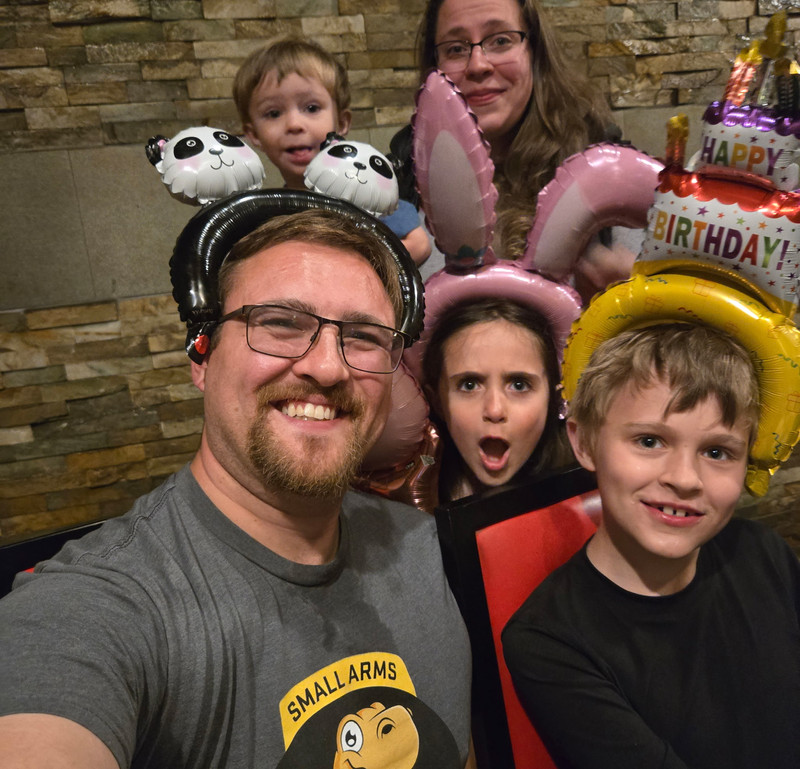 The Orlando family celebrating a birthday